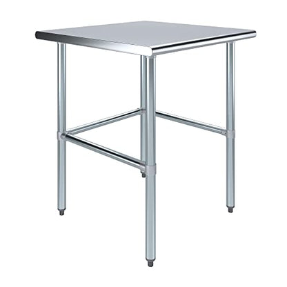 30 in. x 30 in. Open Base Stainless Steel Work Table | Residential & Commercial | Food Prep | Heavy Duty Utility Work Station | NSF - size: 30 in. Length x 30 in. Width