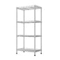 4-Tier Wire Shelf Metal Rack, Narrow Wire Shelving Unit, Small Wire Shelf | 17.3"Wx11.4"Dx44.3"H,Height Adjustable Storage Pantry Shelves with Lockable Wheels for Kitchen Office,Bathroom Small Spaces - color: 4-tier Chrome-17.3"x11.4" X44.3"(wxdxh)