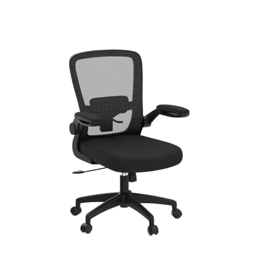 FelixKing Office Chair, Ergonomic Desk Chair Breathable Mesh Chairs Adjustable High Back Lumbar Support Flip-up Armrests, Executive Rolling Swivel Comfy Computer Chairs Home Office Black - color: Black