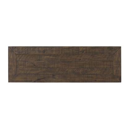 Martin Svensson Home Solid Wood Sofa Console Table, Black with Brown Top - color: Black With Brown Top