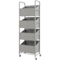 STO STO 4-Tier Vertical Rolling Laundry Hamper, Removable Bags, Gray Faric | 160L Capacity, Space-Saving Vertical Design, Rust-Resistant Steel Frame, Lockable Wheels, Ideal for Apartments & Small Spaces - color: Gray Faric, size: 4-Tier