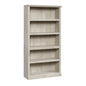 Sauder 5 Tier Book Shelf Wooden Bookcase Multipurpose Bookshelf for Home Office, Living Room, in Chalked Chestnut - color: Chalked Chestnut