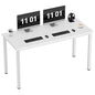 Need 55 Inch Large Computer Desk - Modern Simple Style Home Office Gaming Desk, Basic Writing Table for Study Student, White Metal Frame, White - color: White, size: 55 inches