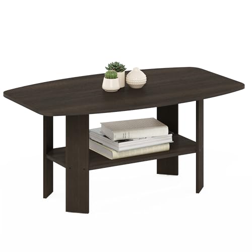 Furinno Simple Design Coffee Table, Dark Brown - color: Dark Brown, size: Coffee Table