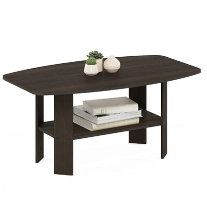 Furinno Simple Design Coffee Table, Dark Brown - color: Dark Brown, size: Coffee Table