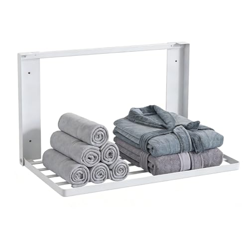 Magnetic Appliance Shelf, Metal Side Storage Organizer for Refrigerator, Washing Machine & Bathroom, Space Saving Utility Rack for Laundry Detergent, Towels, Kitchen Supplies (White) - color: White
