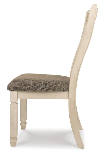 Signature Design by Ashley Bolanburg 20" Upholstered Dining Room Chair, Set of 2, Antique White - color: White