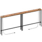 ELYKEN 78.8'' Narrow Console Table with Outlet, Sofa Table Behind Couch | Skinny Entryway Tables with Charging Station for Living Room, Hallway, 5.9 x 78.8 x 29.5in, Rustic Brown - color: Rustic Brown, size: 5.9"DX78.8"WX29.5"H