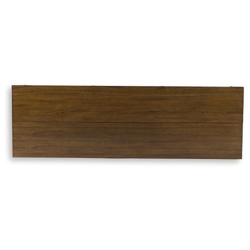 Signature Design by Ashley Sturlayne Flip Top Sofa Table, Expandable Console to Dining Table, Drop Leaf Design with Hardwood Solids, Space-Saving Multi-Use Furniture for Living Room, Brown - color: Brown, style: Sofa Table