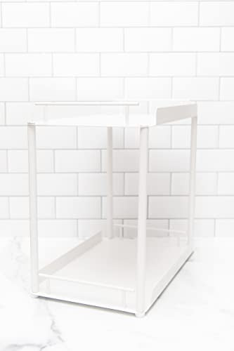 Buzzelli Company 2-Tier Standing Rack Countertop Storage Shelf, Organizer Holder - color: White