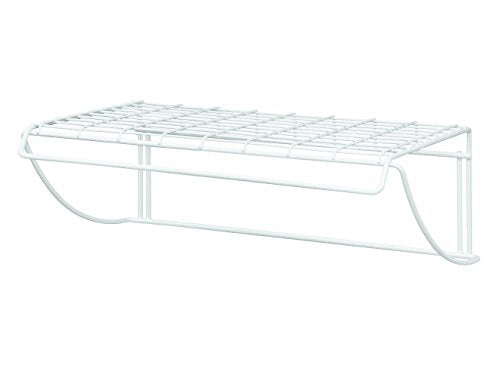 ClosetMaid 8278 18-Inch Wide Laundry Utility Hanger Shelf, White - size: 18-inch