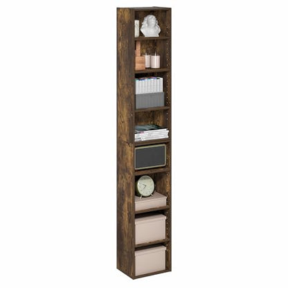 8-Tier Bookshelf, Bookcase, Book Shelf with Open Shelf, 9.3 x 11.8 x 70.9, for Home Office, Living Room, Bedroom, Amber Pine - color: Amber Pine, size: 8 Tier