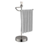 ROLABAM Heavy Weighted Hand Towel Holder (with Crystal Ball) Hand Towel Holder Stand Total Height 16.54'' for Kitchen, Bathroom and Countertops, Classic Metal Fingertip Towel Holder, Brushed Nickel - color: Brushed Nickel