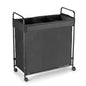 120L Laundry Hamper with Wheels, Rolling Laundry Sorter cart with Metal Frame and Removable Liner, Dirty Clothes Hampers for Bedroom, Laundry Room, Bathroom - size: L
