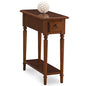 Leick Home Coastal End Table, Solid Wood, 1 Drawer, Bottom Display Shelf, Easy-Assembly, For Living Room/Bedroom, Rich Pecan Brown, 23.5 in. L x 10.0 in. W x 24 in. H, 20017-PC - color: Pecan