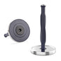 KITCHENDAO One-Handed Countertop Paper Towel Holder, Rotation Freestanding Kitchen Paper Holder Stand, Stainless Steel Paper Roll Holder with Weighted Base High-Adhesion Pad Sticker