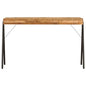 Industrial Vintage Writing Table Solid Mango Wood Steel Frame Compact Workspace Desk for Office and Creative Space with Smooth Top and Sturdy Metal Frame