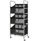 STO STO 3-Tier Vertical Rolling Laundry Hamper, Removable Bags, Black Mesh | 120L Capacity, Space-Saving Vertical Design, Rust-Resistant Steel Frame, Lockable Wheels, Ideal for Apartments & Small Spaces - color: Black Mesh, size: 3-Tier