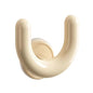 U-Shaped Wall Mounted Shoe Rack, Suction Cup No-Drill Installation Coat Hooks, Space Saving Slipper Holder for Bathroom(Cream) - color: Cream