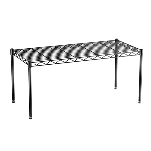 1-Tier Wire Shelf Rack,30" Wx14 Dx17 H,Single Metal Shelves Rack,Height Adjustable Metal Wire Shelving Unit and Storage for Kitchen,Cabinet,Countertop,Under-Sink,Closet,Pantry,Bathroom - size: 1-Tier,30"x14"x17"(WxDxH)