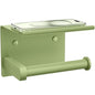 Toilet Paper Holder with Shelf Wall Mounted Toilet Paper Roll Dispenser | Heavy Duty Stainless Steel Soft Sage Green - color: L-soft Sage Green