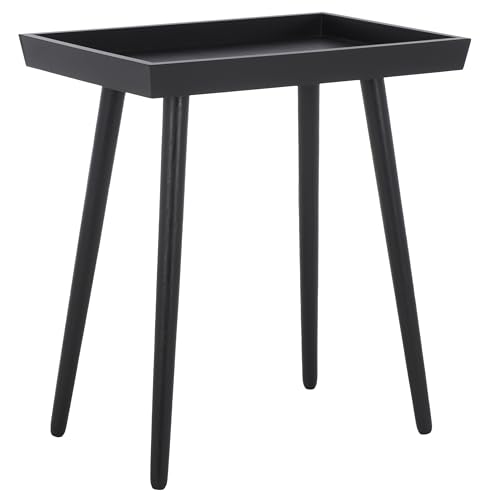 SAFAVIEH Home Collection Nonie Mid-Century Modern Black Tray Accent Table for Living Room, Home Office, Bedroom, Foyer - color: Black