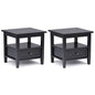 SIMPLIHOME Warm Shaker Solid Wood 20 inch Wide Transitional-Style End Tables in Black for the Living Room and Bedroom (Set of 2) - color: Black, size: 20 inch, style: End Table (Set of 2)
