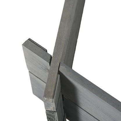 Outsunny Wooden Raised Garden Bed, Hexagon Screwless Outdoor Planter Box Plants, Vegetables, Flowers, Herbs, 39" x 36" x 6", Gray - color: Gray, size: 39.25" x 36.25" x 6.25"