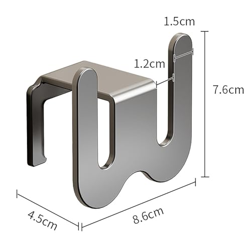 Gray Slipper Rack, 3 Inch x 2 Inch Aluminium No Punching Hole Slipper Holder for Hanging Slipper, Making Your Room Tidy, Used for Bedroom and Bathroom (Gray) - color: Gray