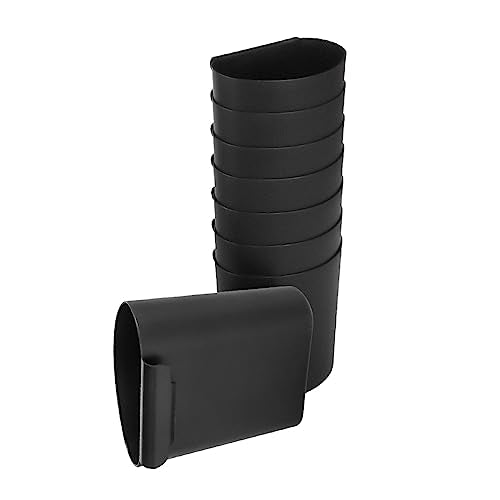 8pcs Hanging Cup Holder,Rolling Cart Accessories,Utility Cart Accessories for Art Craft Supplies,Space Saving Kitchen Storage Organizer Bins,Desk Pencil Holder Makeup Organizers,Small Black - color: Small Black