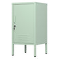 Metal Locker Nightstand with Shelf,Single Door Lockable Metal End Table,Modern Bedside Table, Versatile Side Cabinet for Bedroom, Living Room, or Office (27.55”h x 13.78”w x 14.96”d) - color: Green