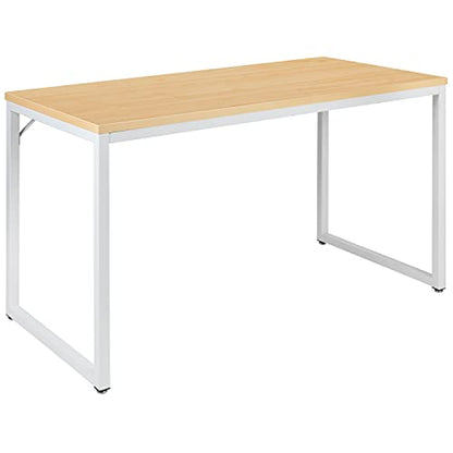Flash Furniture Tiverton Industrial Modern Desk - Commercial Grade Office Computer Desk and Home Office Desk - 47" Long (Maple/White) - color: White, size: 47 Inch