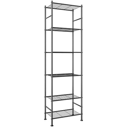 Abiglifty Storage Shelves, 6-Tier Metal Shelving, Closet Shelves with Adjustable Leveling Feet, Shelf Organizer for Kitchen, Pantry, Laundry - size: 6 Tier