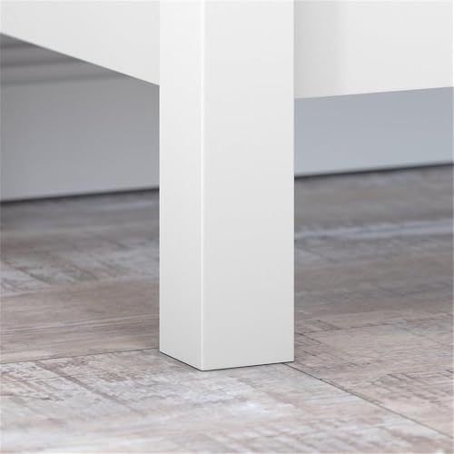 Bush Furniture Mayfield 6 Cube Bookcase in Pure White and Shiplap Gray | Storage for Home Office Workspace