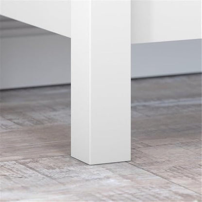 Bush Furniture Mayfield 6 Cube Bookcase in Pure White and Shiplap Gray | Storage for Home Office Workspace