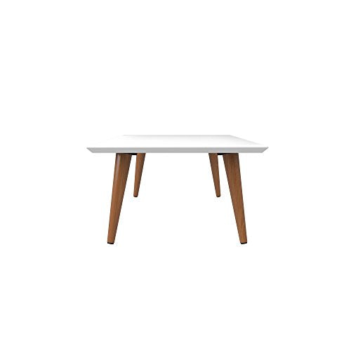 Manhattan Comfort Utopia Low Rectangle End Table, White Gloss - color: White Gloss