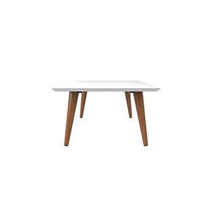 Manhattan Comfort Utopia Low Rectangle End Table, White Gloss - color: White Gloss