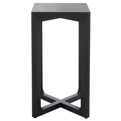 SAFAVIEH Home Collection - Akai Accent Table, Black Side Table with Cross Base, Fully Assembled (ACC2400B) - color: Black
