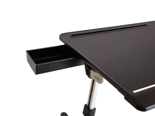 Xebec Air Desk Adjustable Laptop Lap Desk with Height & Tilt | Portable Standing Desk Converter | Foldable Bed Table with Storage Drawers & No-Slip Surface for Home Office Work