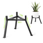 Metal Plant Stand Indoor Outdoor- Anti-Rust Metal Plant Stand, Stable Corner Plant Stands Fits 5.9 to 8.7 Inches Pots, Adjustable Heavy Duty Plant Pot Flower Holder for Patio, Garden, Home, Black - 1 Pack - size: M