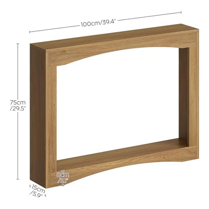 Narrow Console Table, 5.9'' Thin Entryway Table, Behind Couch Table for Small Spaces, Small Farmhouse Hallway Table, for Living Room, Hallway, Foyer, Light Walnut CT19VV - color: Light Walnut