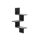 Furinno Rossi Wall Mounted Shelves 3-Tier Rectangle French Oak Grey/Black - color: French Oak