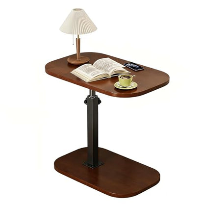 Side Table - C-Shaped End Table, Small Side Table for Couch, Sofa Bed Bathroom Study TV Tray C Shaped End Table Food Snack Trays for Eating (Adjustable) - style: Adjustable