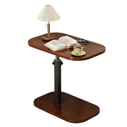 Side Table - C-Shaped End Table, Small Side Table for Couch, Sofa Bed Bathroom Study TV Tray C Shaped End Table Food Snack Trays for Eating (Adjustable) - style: Adjustable