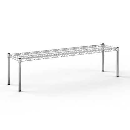 14" Deep x 54" Wide x 14" Height Wire Shelving Kit | 1-Tier | NSF Commercial Storage Rack Unit - size: 14" Deep x 54" Wide