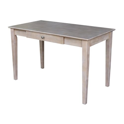 International Concepts Writing Desk with Drawer - color: Washed Gray Taupe