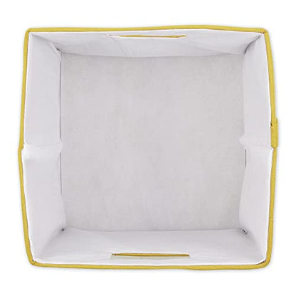 DII Collapsible Polyester Storage Cube, Solid, Lightweight and Durable, Large Square, 13x13x13, Lemongrass - color: Lemongrass, size: Large Square, 13x13x13"