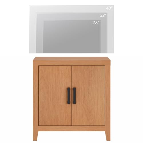 WAMPAT Farmhouse Wood TV Stand with Storage Cabinet for TVs up to 50 Inch, 31.5" Entertainment Center, Media Console Table for Living Room, Dining Room & Entryway, Mocha - color: Mocha