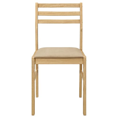 Coaster Home Furnishings 3-Piece Round Wood Dining Room Set Drop Leaf Extension Table Ladder Back Side Chairs Upholstered Seat Cushions Beige and Natural 130006