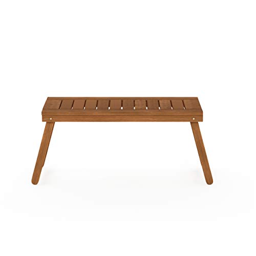 Furinno Tioman Outdoor Hardwood Coffee Folding Table, Natural - color: Natural, size: 17.8"D x 41"W x 16.9"H (folding)